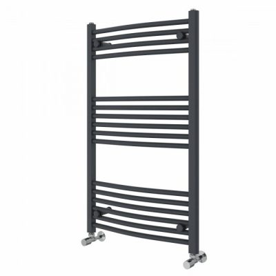 Curved Heated Towel Rail Anthracite
