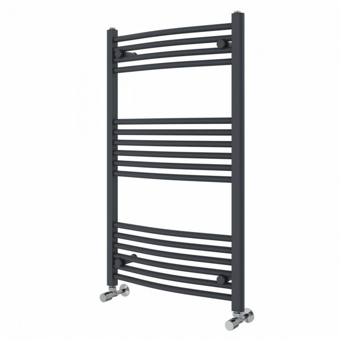 Curved Heated Towel Rail Anthracite