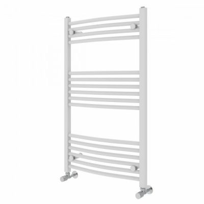 Curved Heated Towel Rail White