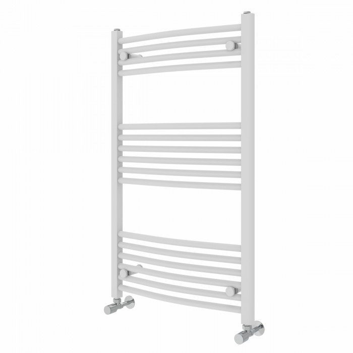Curved Heated Towel Rail White