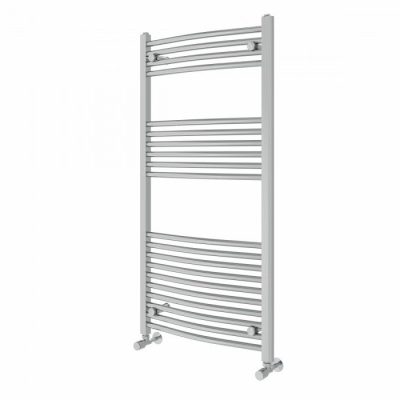 Curved Heated Towel Rail Chrome