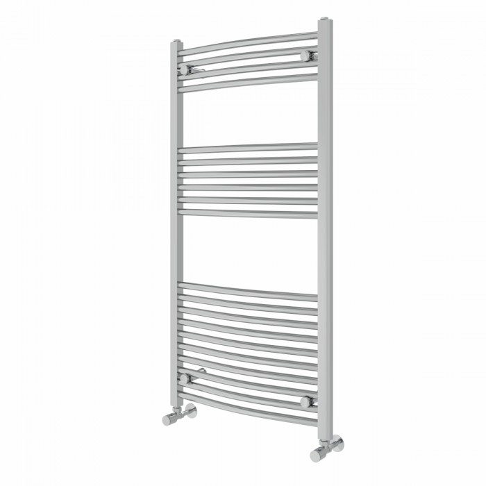 Curved Heated Towel Rail Chrome