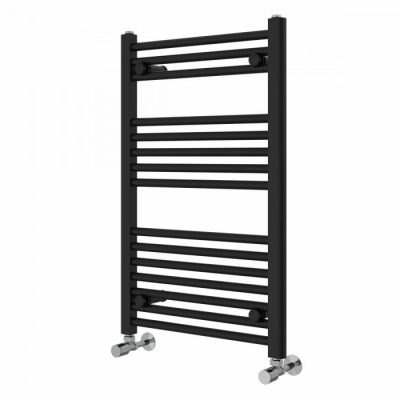 Brooklyn straight black heated towel radiator