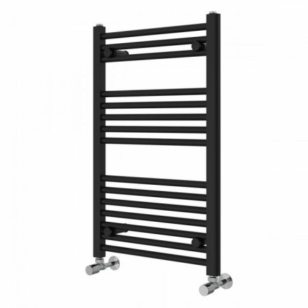 Brooklyn straight black heated towel radiator