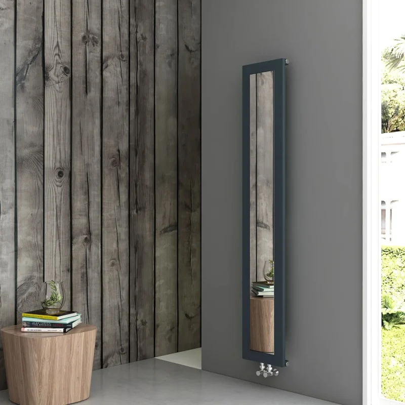Quadro Mirror Radiator – Textured Anthracite