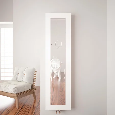 Quadro Mirror Radiator – Textured White
