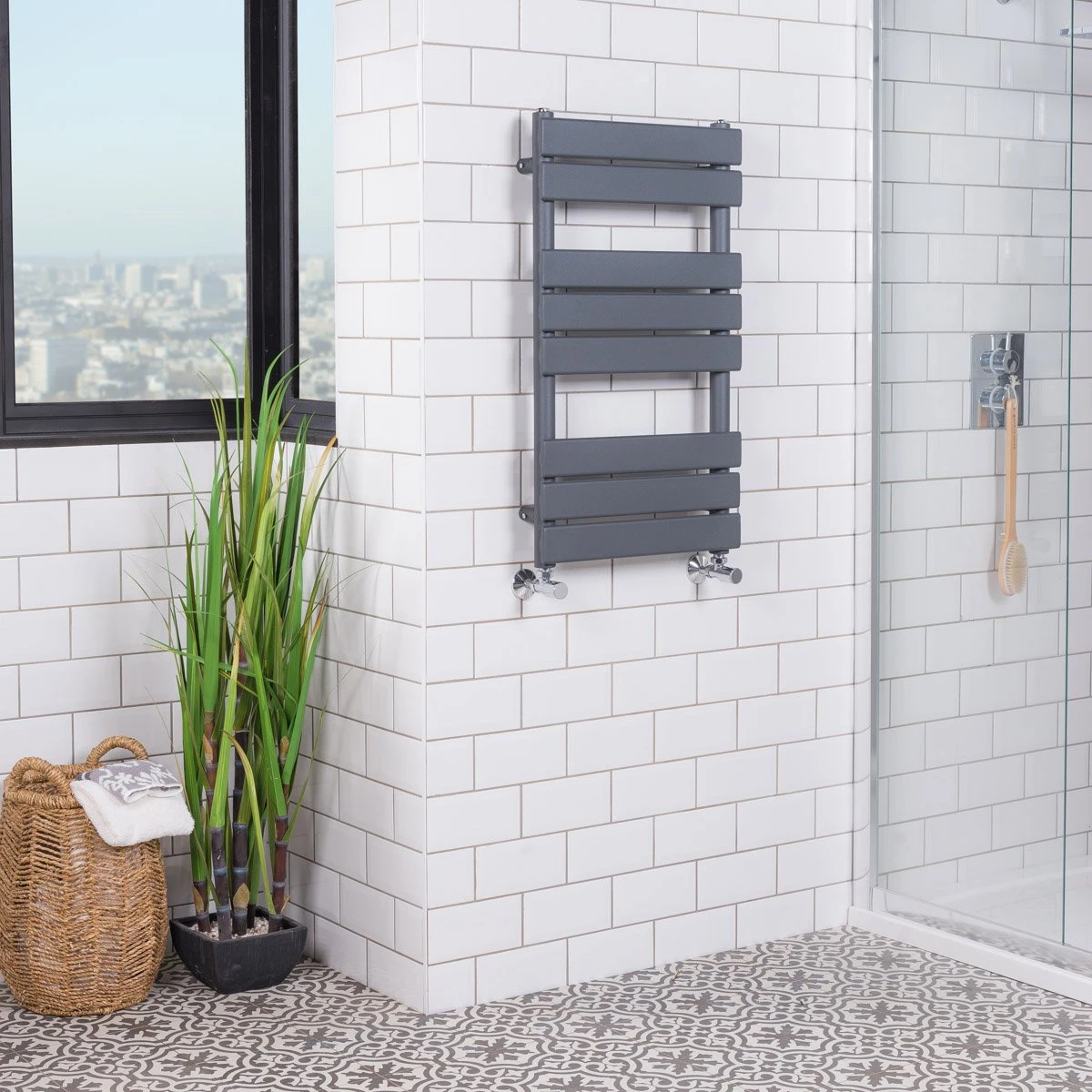 Grey Designer Towel Rail