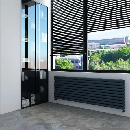 Tallis Double XL Horizontal Radiator – Anthracite 590 x 1800