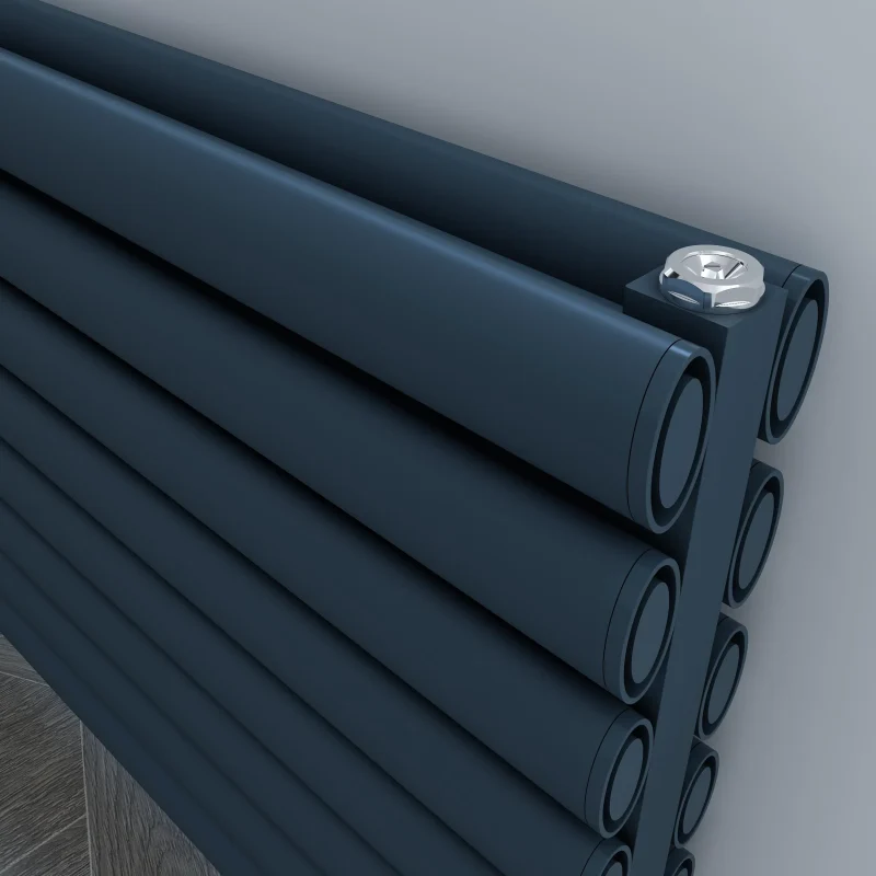 Tallis Double XL Horizontal Radiator – Anthracite Close Up