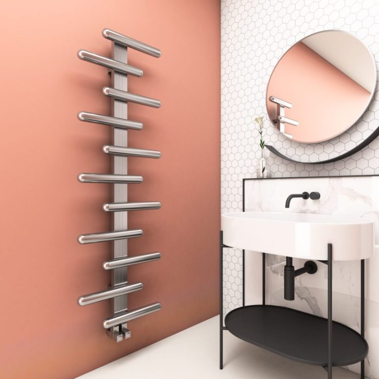 Carisa Vivi Stainless Steel Towel Rail - Satin Polished & Polished Chrome