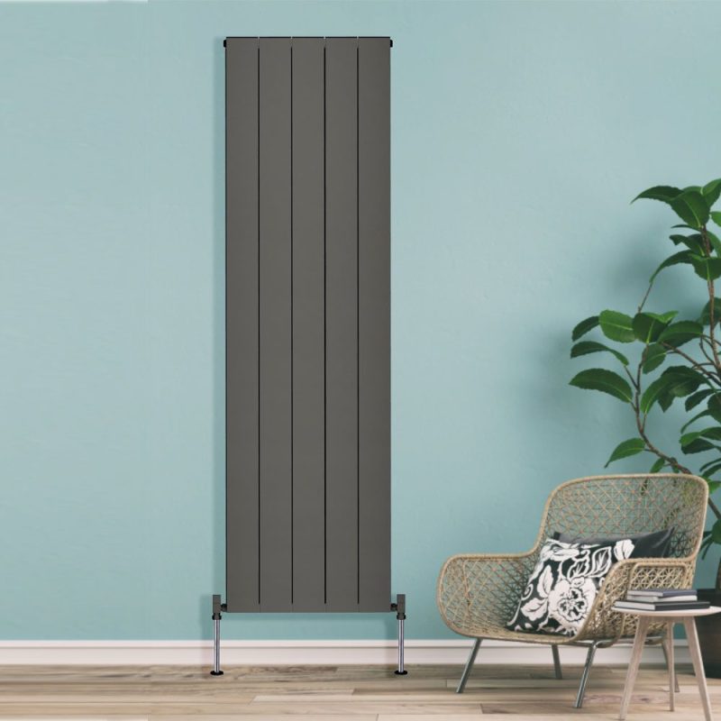 Ascot Anthracite Double Aluminum Radiator Vertical