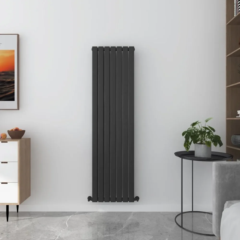 1780x560 Milan Black Vertical Designer Radiator 1