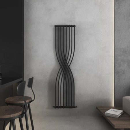 Venus Black Vertical Radiator