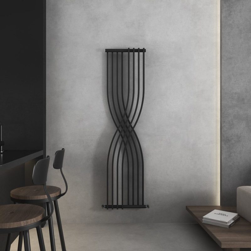 Venus Black Vertical Radiator