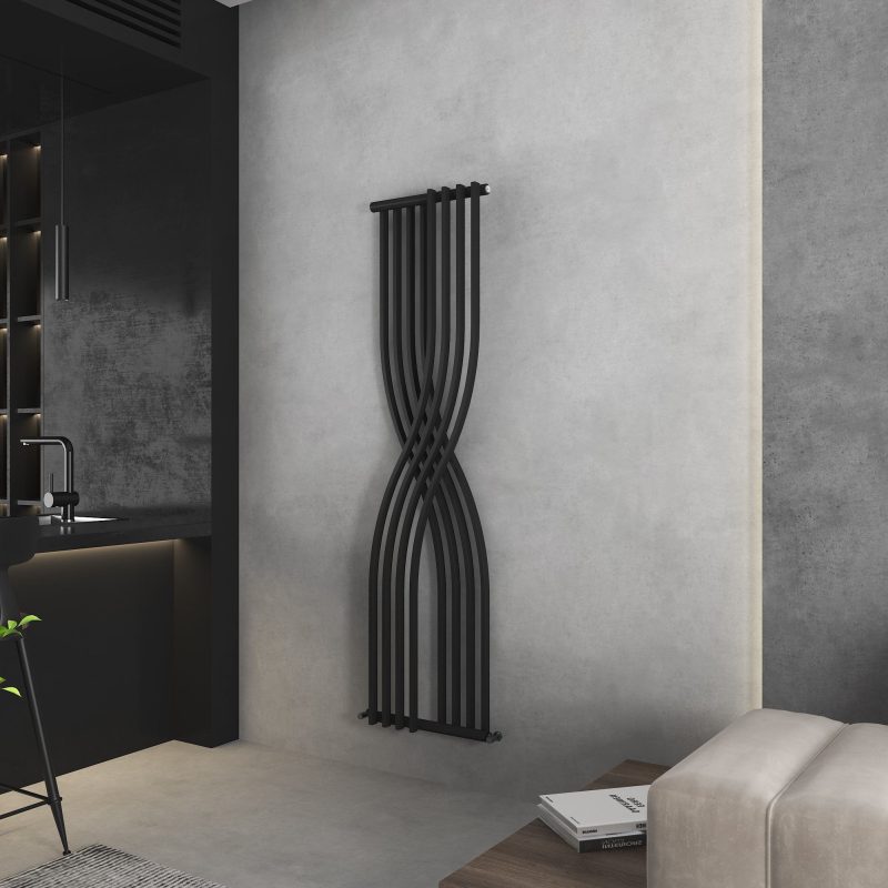 Venus Black Tall Designer Radiator