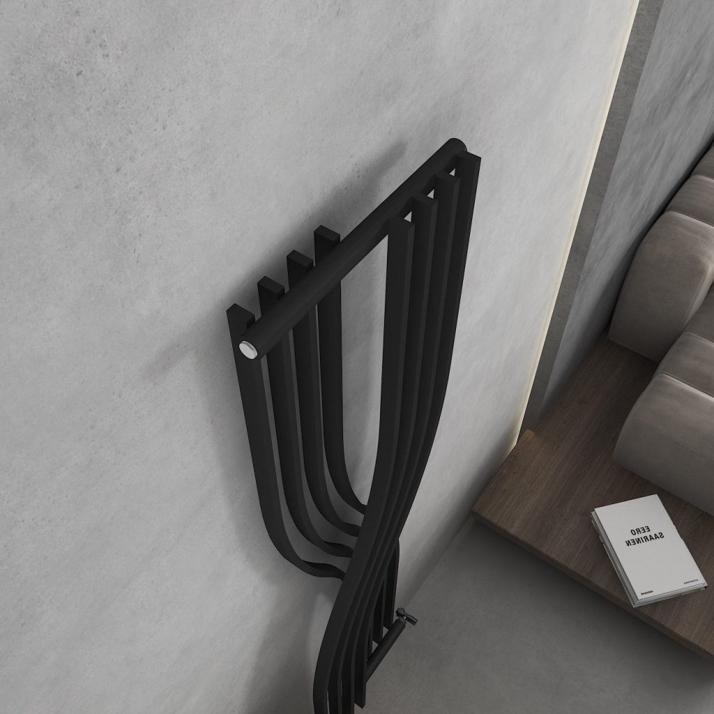 Venus Black Tall Designer Radiator