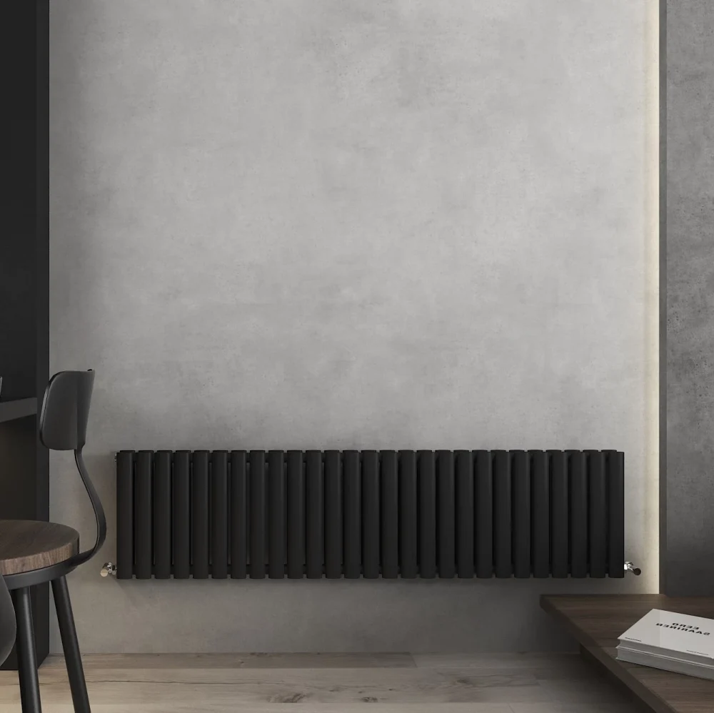 400x1620 Nirvana Black Horizontal Designer Radiator