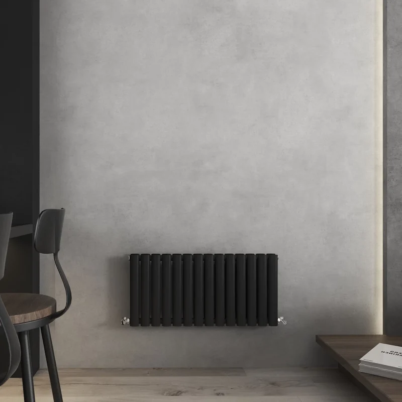 400x840 Nirvana Black Horizontal Designer Radiator