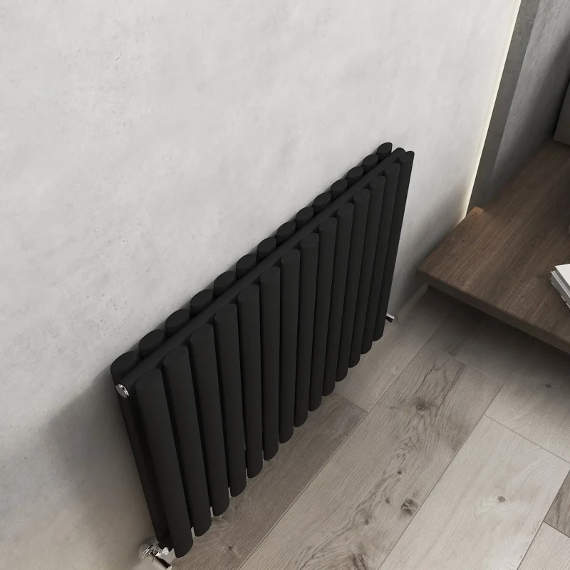 600X1200 Nirvana Black Horizontal Designer Radiator - Double