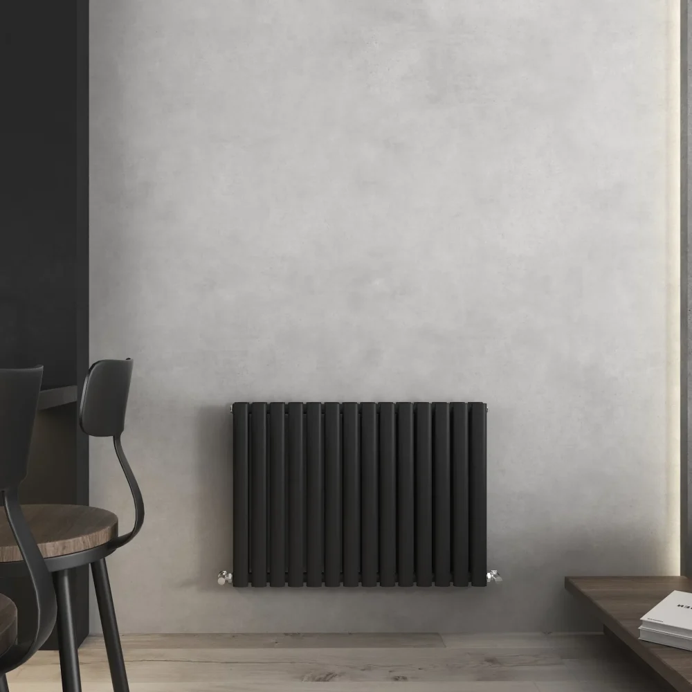 600x840 Nirvana Black Horizontal Designer Radiator