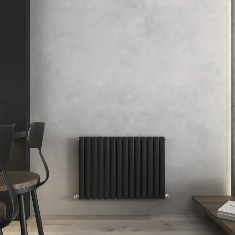 600x840 Nirvana Black Horizontal Designer Radiator