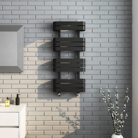 Oasis Black Designer Towel Radiator 1200x500 1