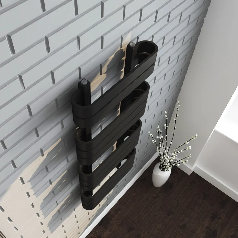 Oasis Black Designer Towel Radiator 1200x500 3