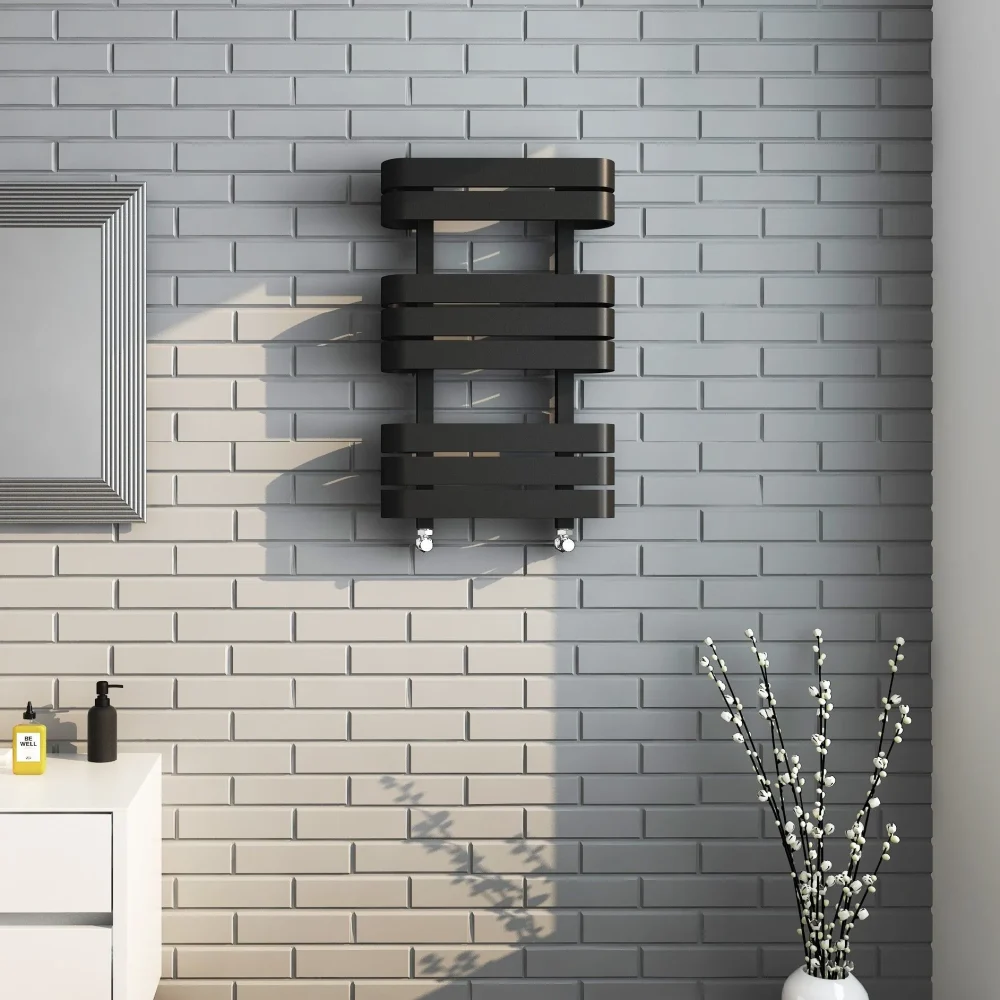 Oasis Black Designer Towel Radiator 850x500 1a