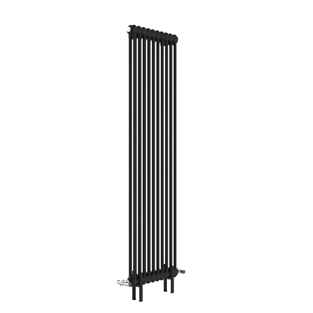 Vintage Black Column Vertical Radiator 1800x460 4