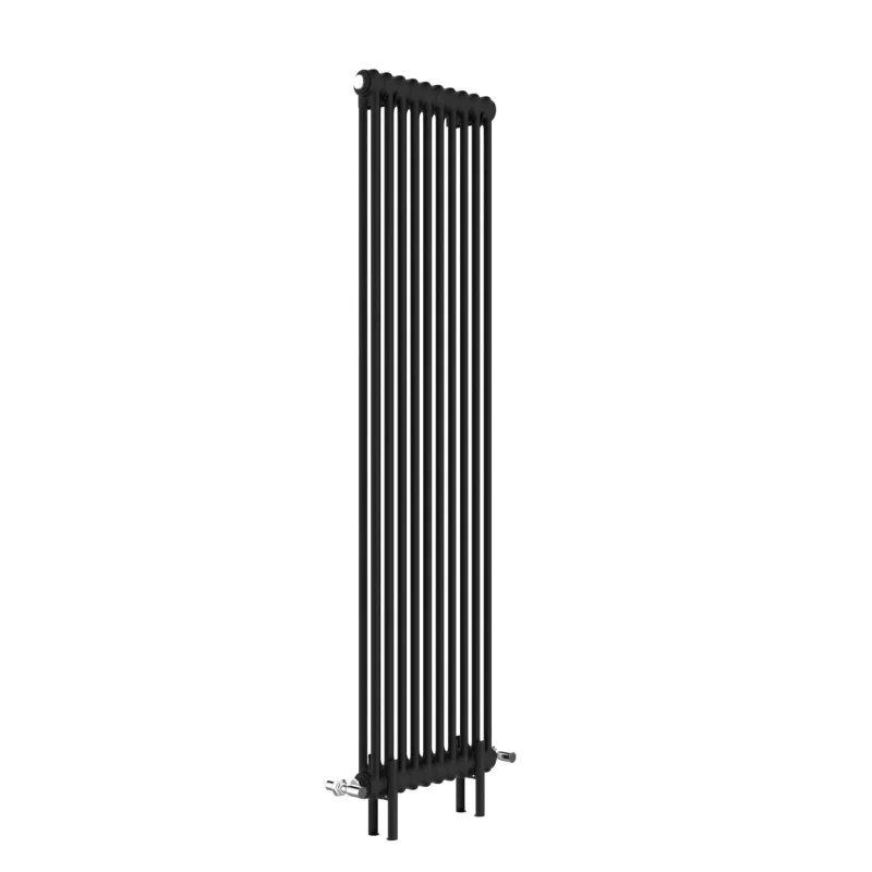 Vintage Black Column Vertical Radiator 1800x460 4