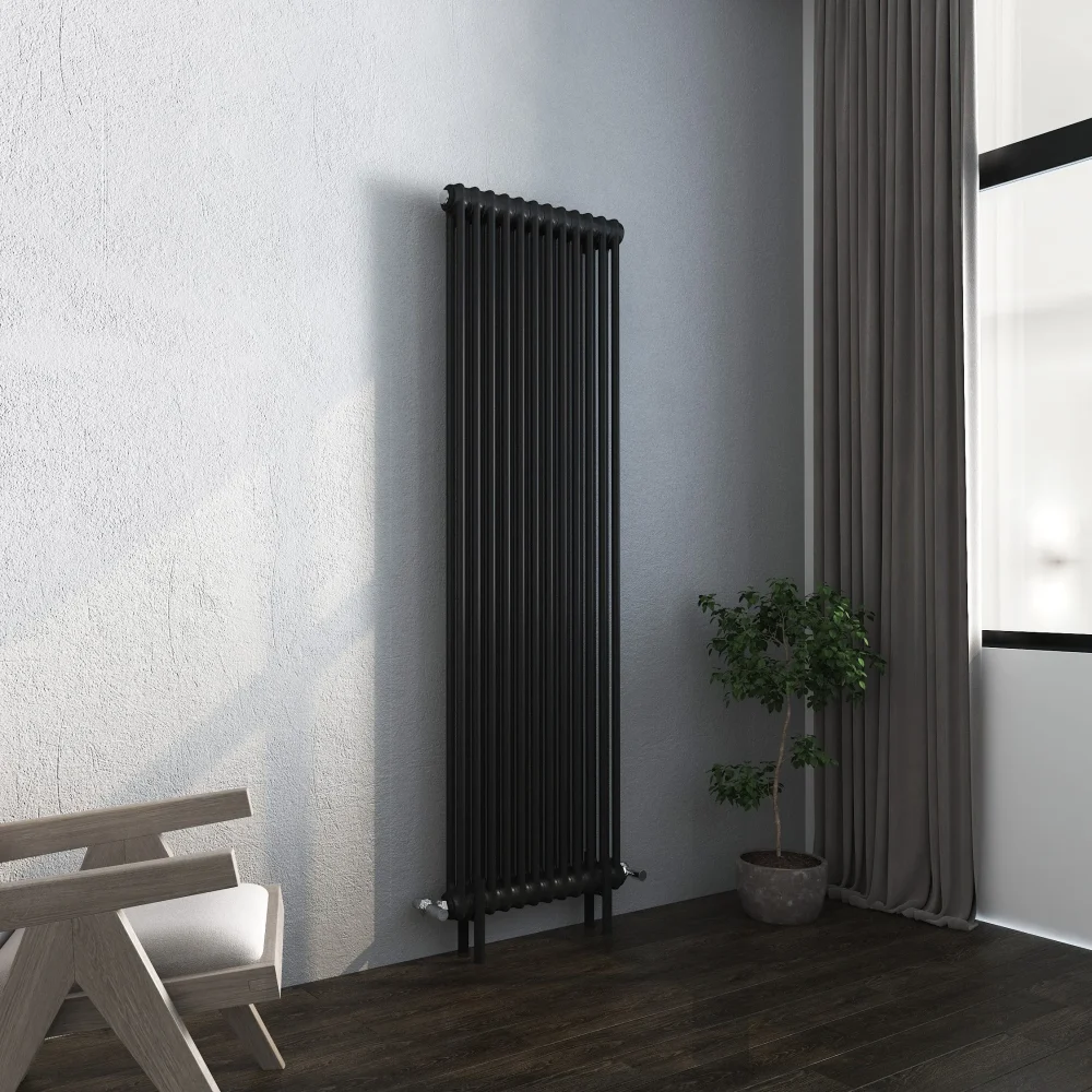 Vintage Black Column Vertical Radiator 1800x548 2
