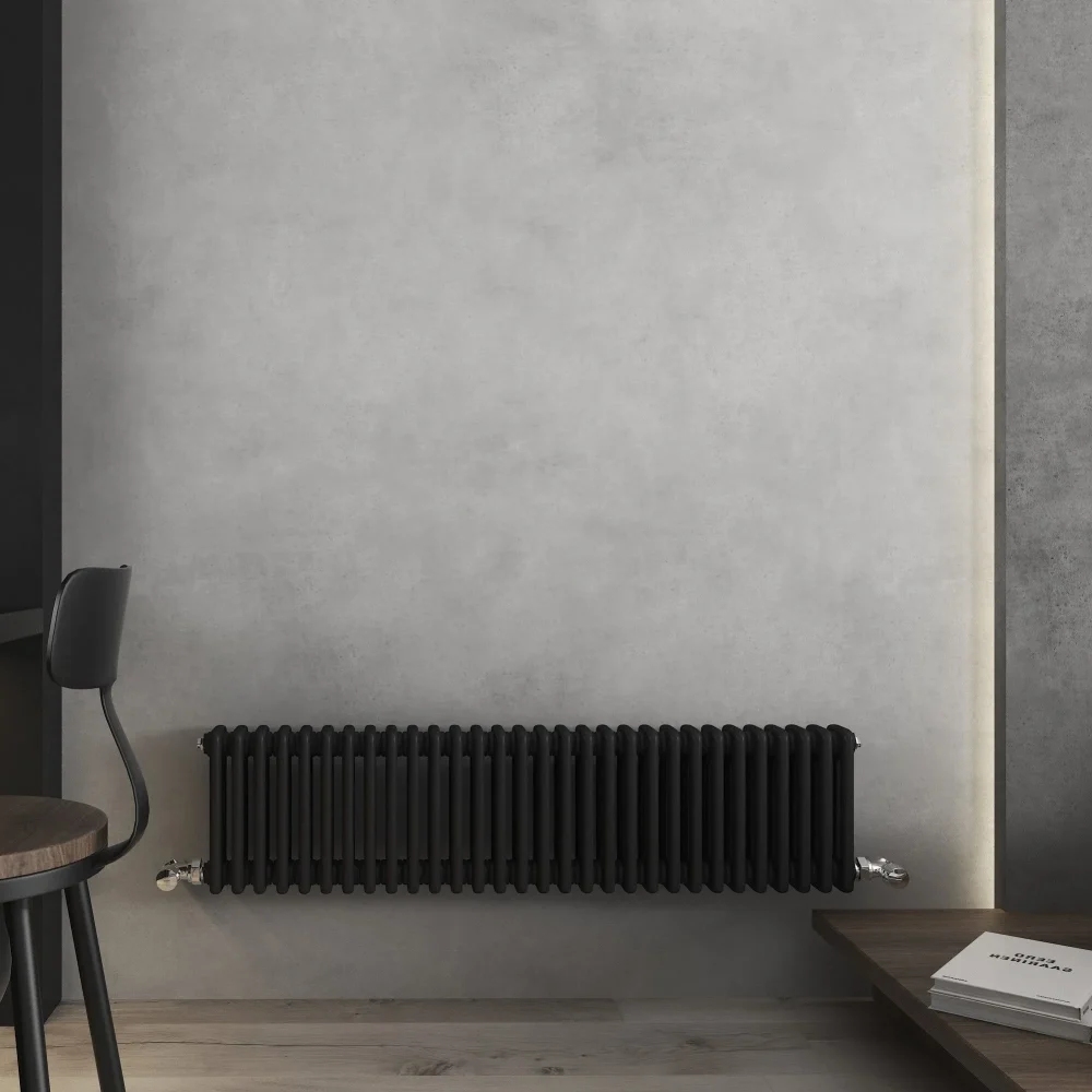 Vintage Black Horizontal Column Radiator 300x1355 1