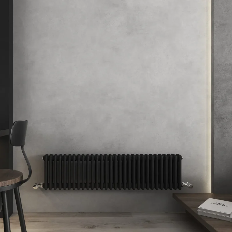 Vintage Black Horizontal Column Radiator 300x1355 1