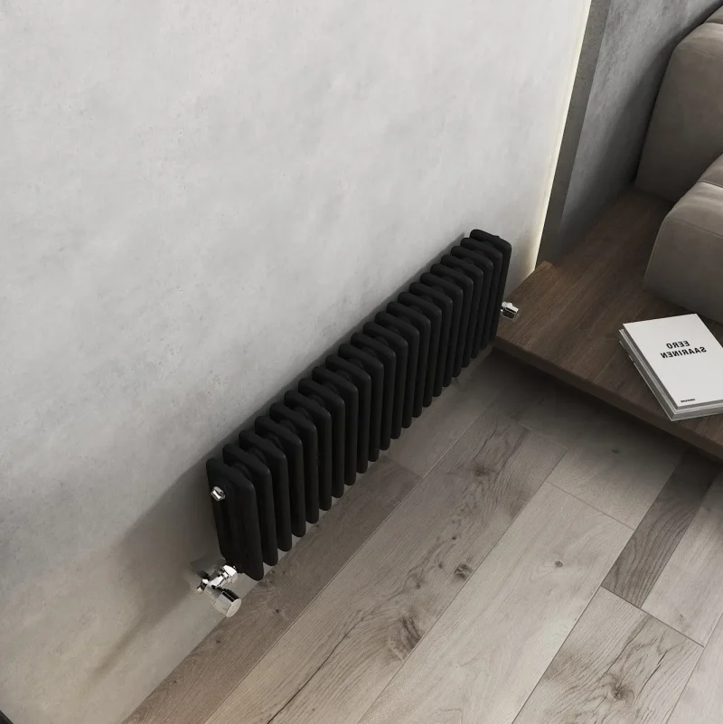 Vintage Black Horizontal Column Radiator 300x999 2