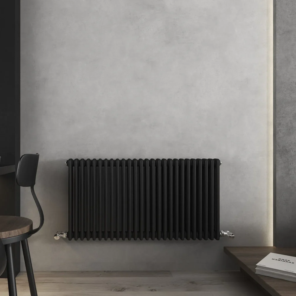 Vintage Black Horizontal Column Radiator 600x1177 1