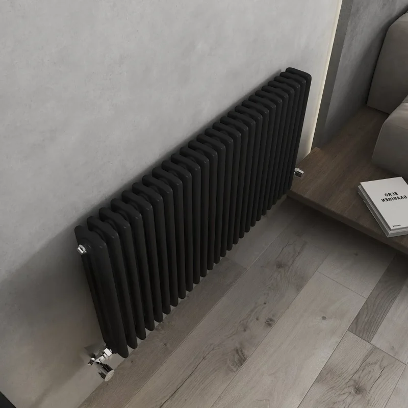 Vintage Black Horizontal Column Radiator 600x1177 3