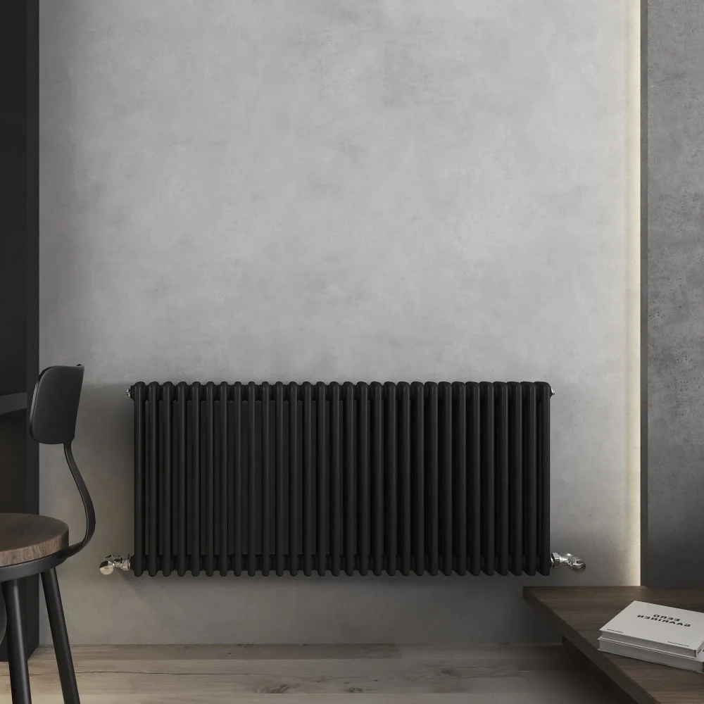 Vintage Black Horizontal Column Radiator 600x1355 1