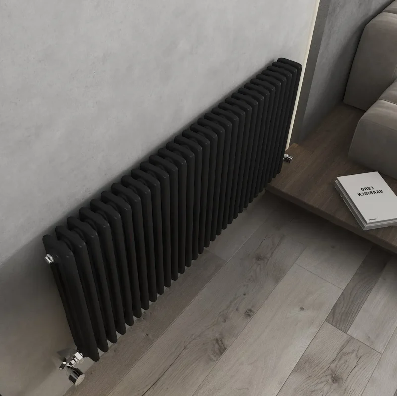 Vintage Black Horizontal Column Radiator 600x1355 3
