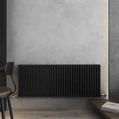 Vintage Black Horizontal Column Radiator 600x1578 1