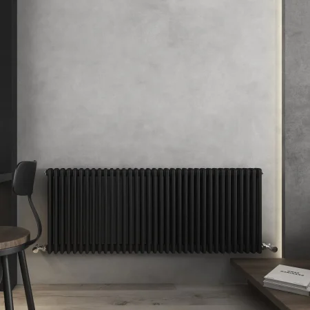 Vintage Black Horizontal Column Radiator 600x1578 1