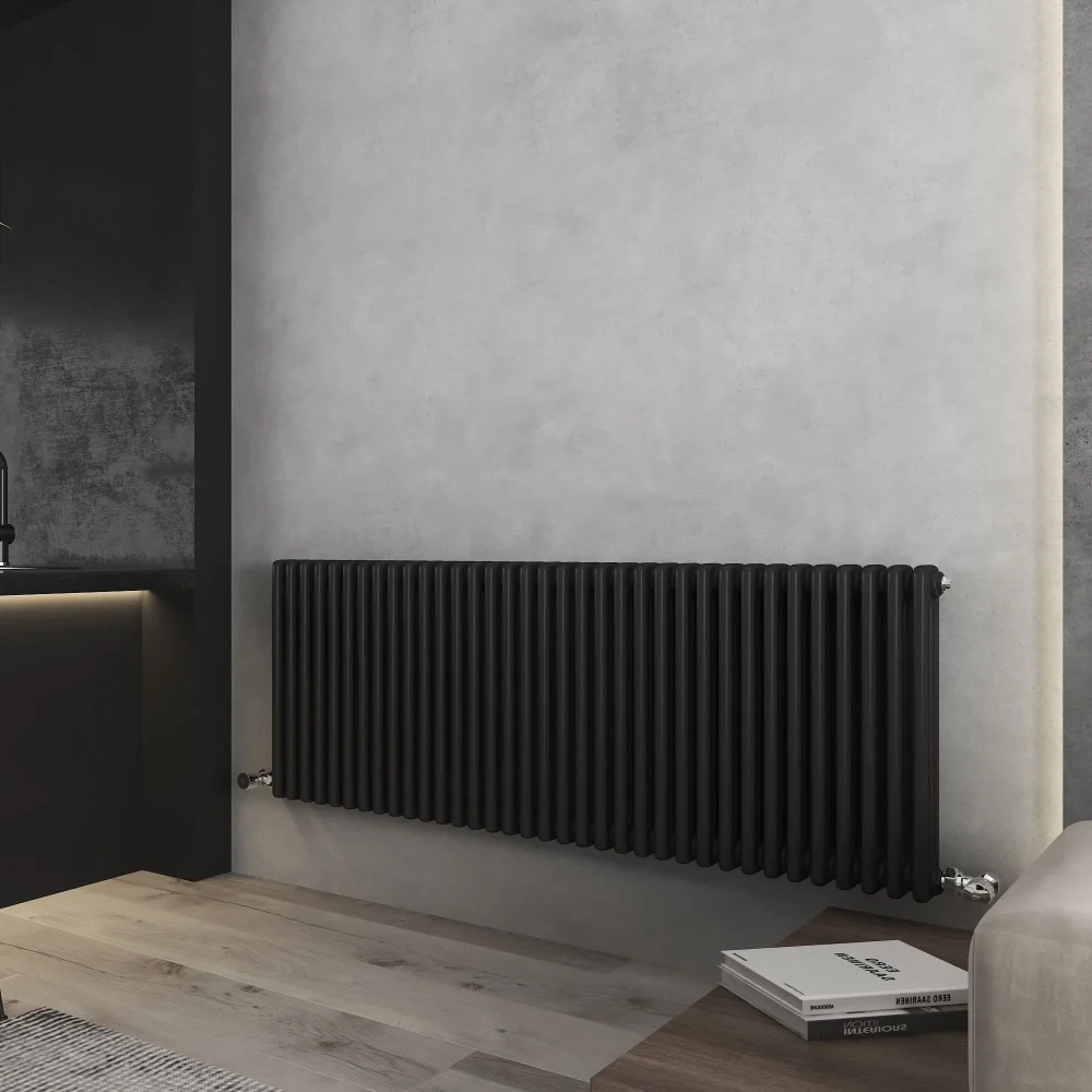 Vintage Black Horizontal Column Radiator 600x1578 2