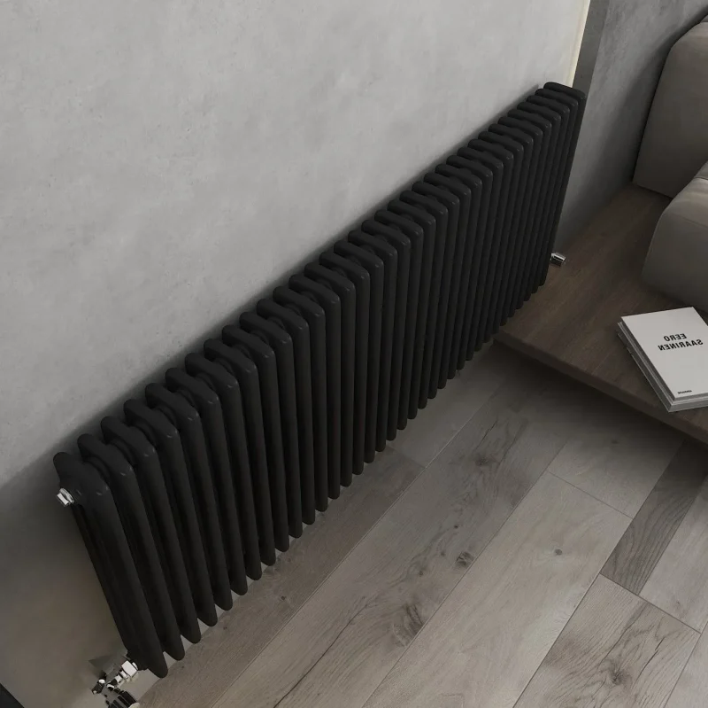 Vintage Black Horizontal Column Radiator 600x1578 3