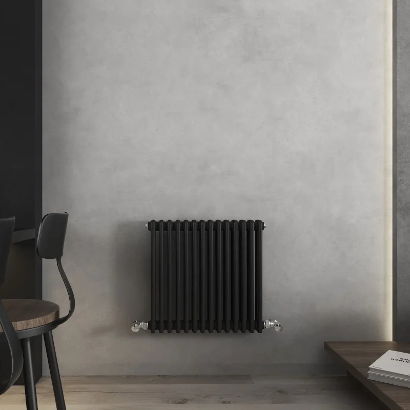 Vintage Black Horizontal Column Radiator 600x643 1