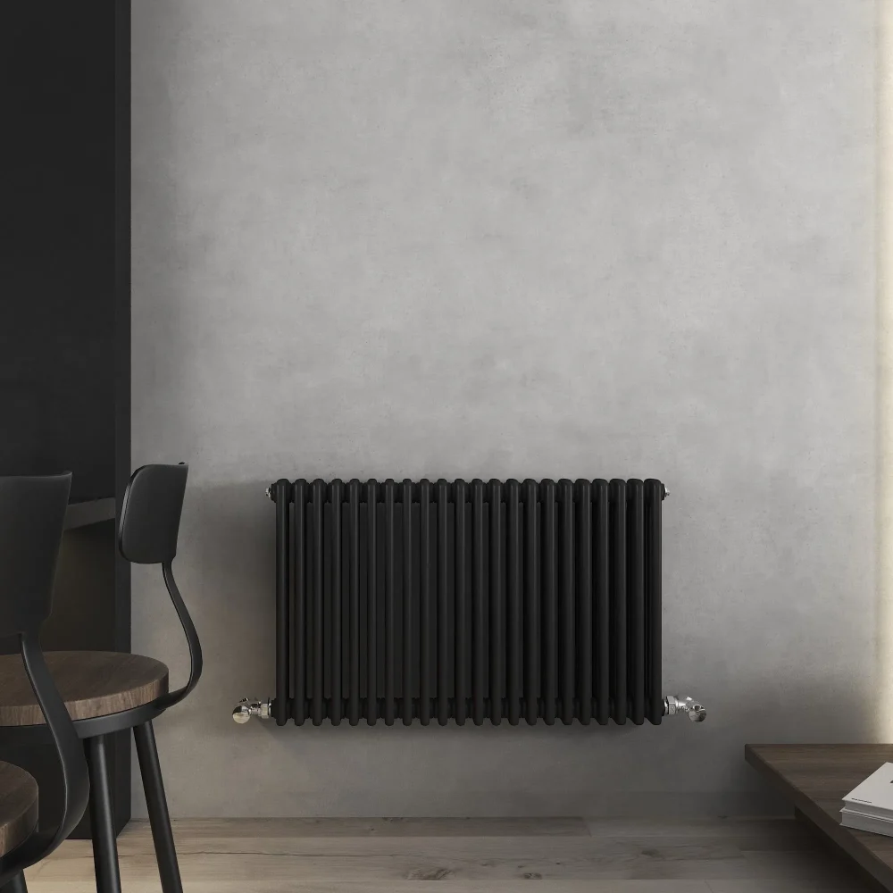 Vintage Black Horizontal Column Radiator 600x999 1