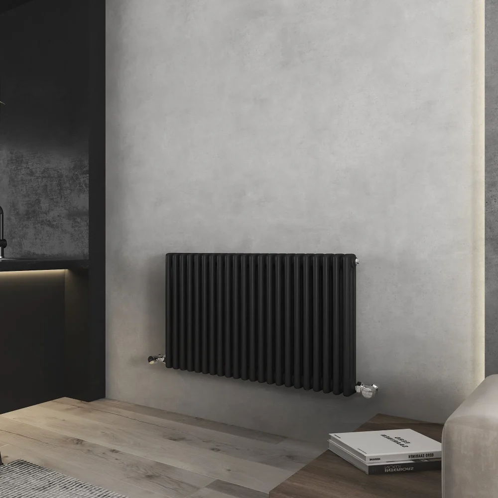 Vintage Black Horizontal Column Radiator 600x999 3