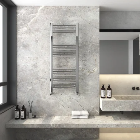 Detroit Chrome Designer Towel Radiator 1200x500