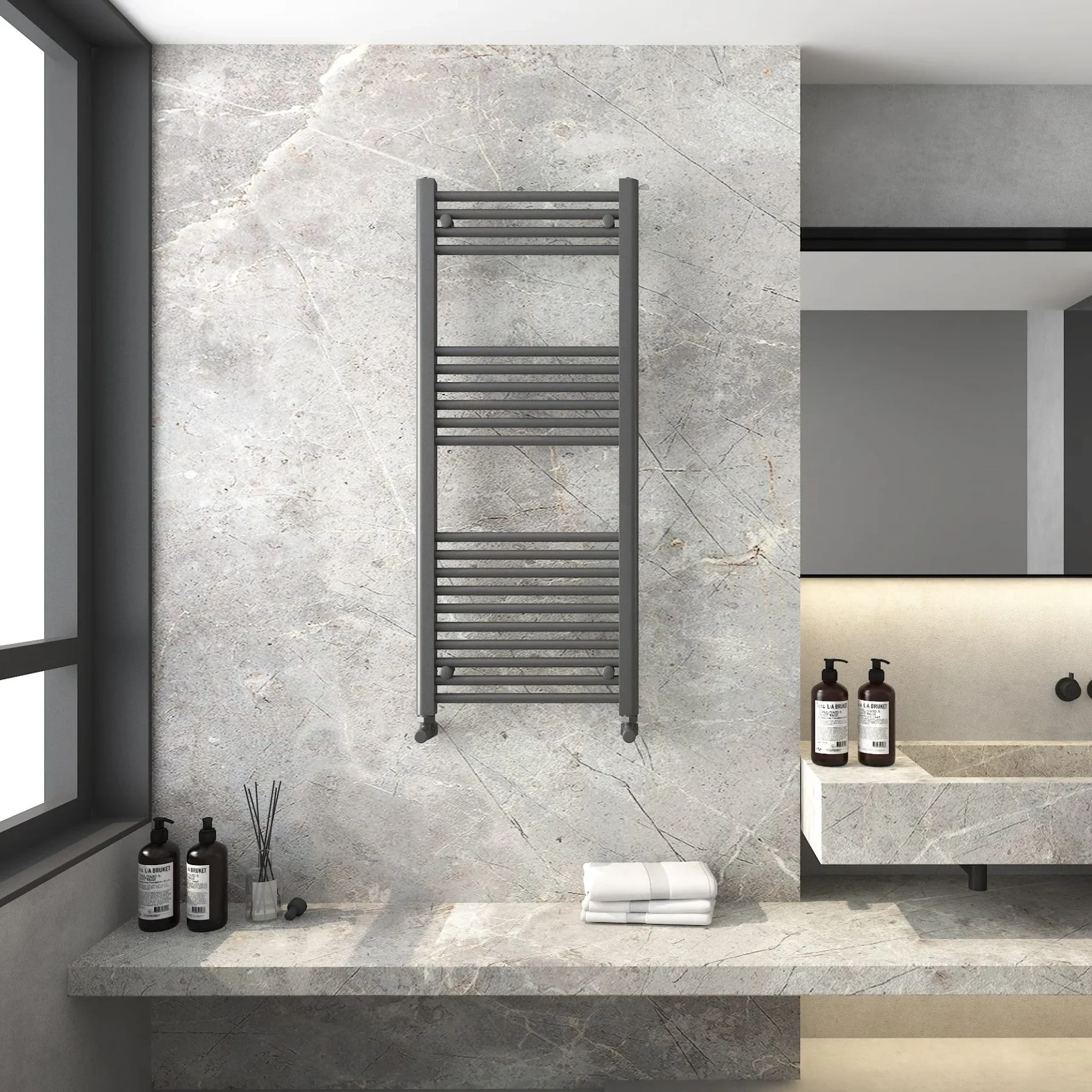 Detroit Anthracite Designer Towel Radiator