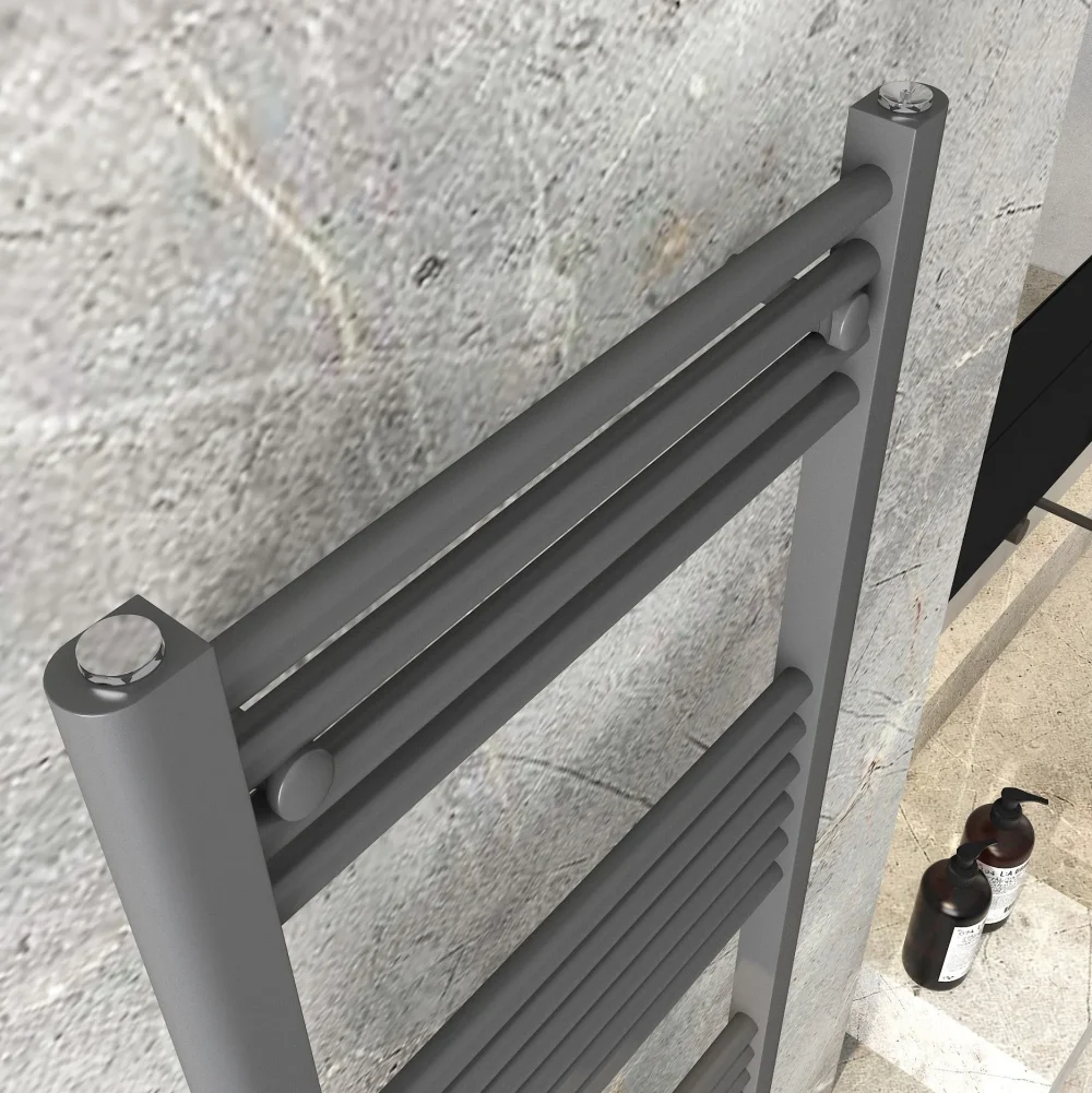 Detroit Anthracite Grey Designer Towel Radiator close up
