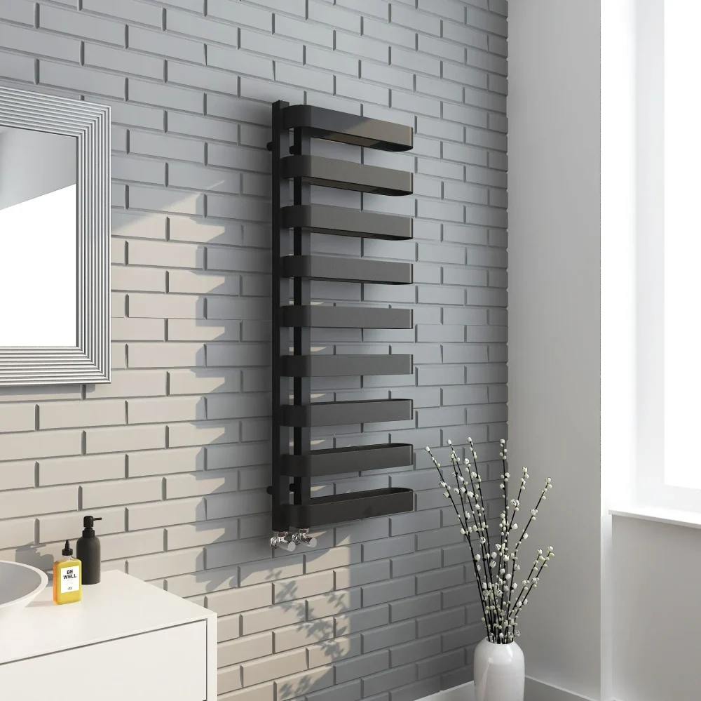 Luxe Black Designer Towel Radiator