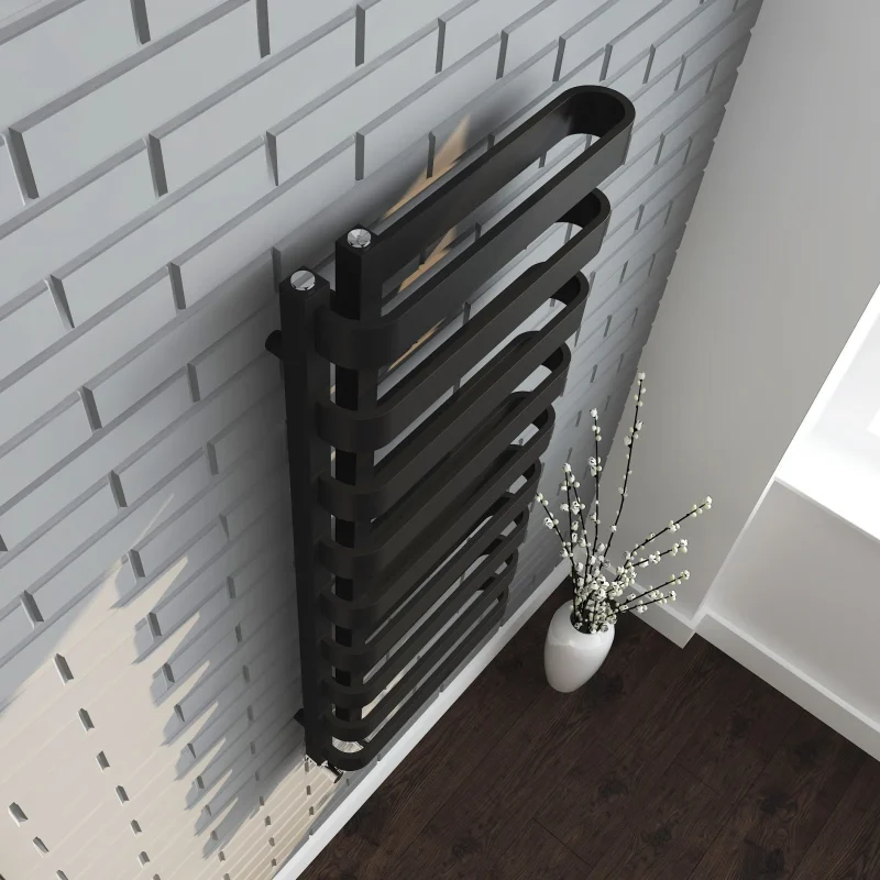 Luxe Black Designer Towel Radiator